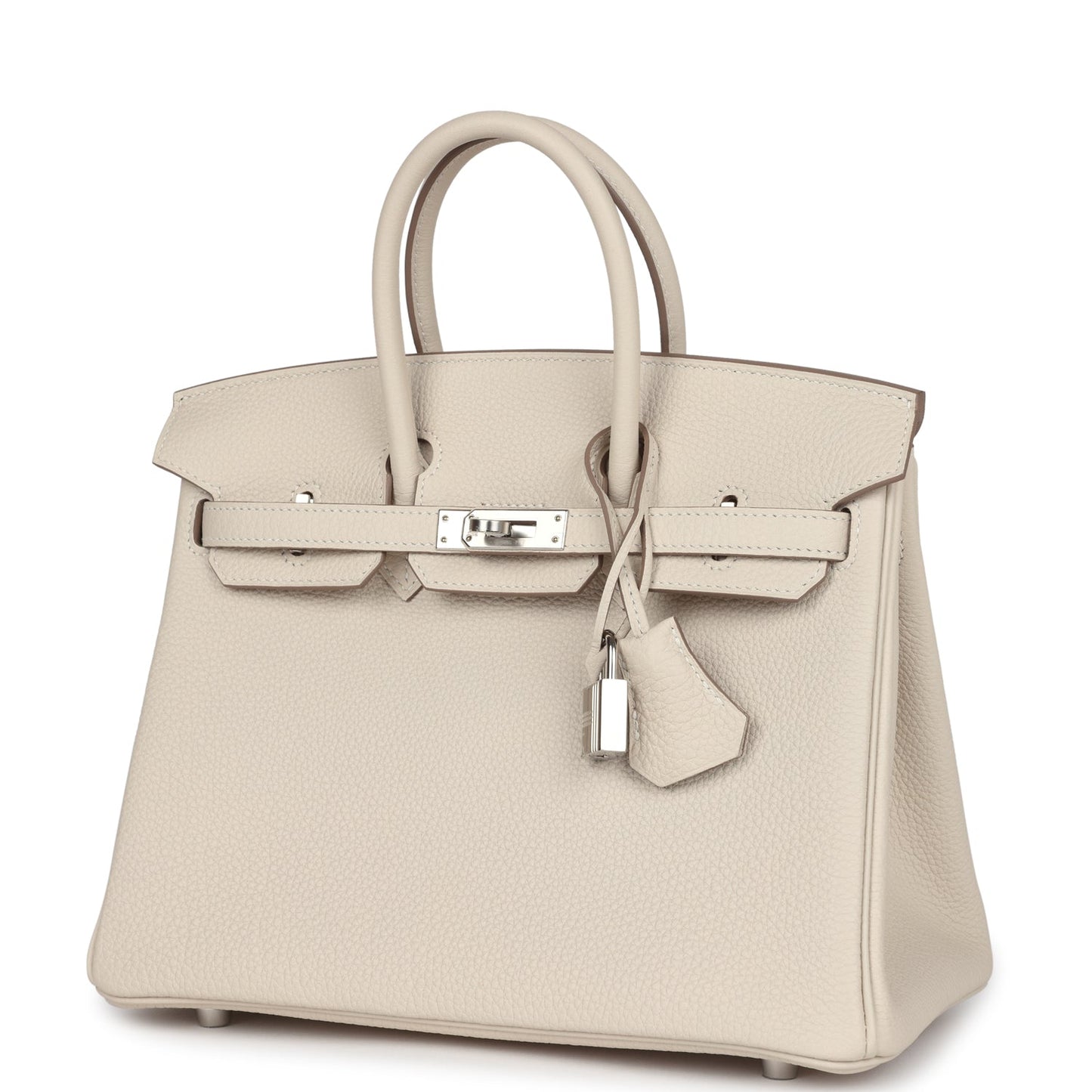 Hermes Birkin 25 Craie Togo Palladium Hardware