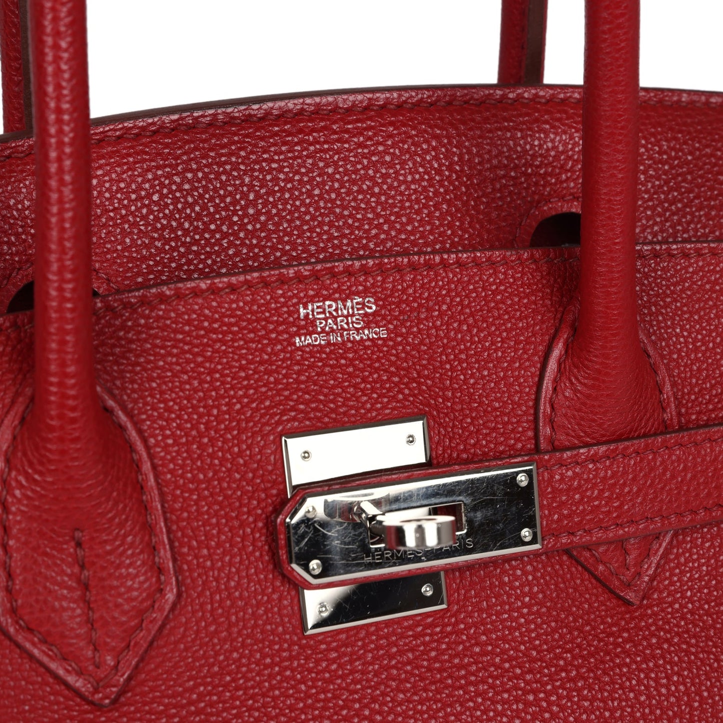 Hermes Birkin 30 Rouge Garance Togo Palladium Hardware