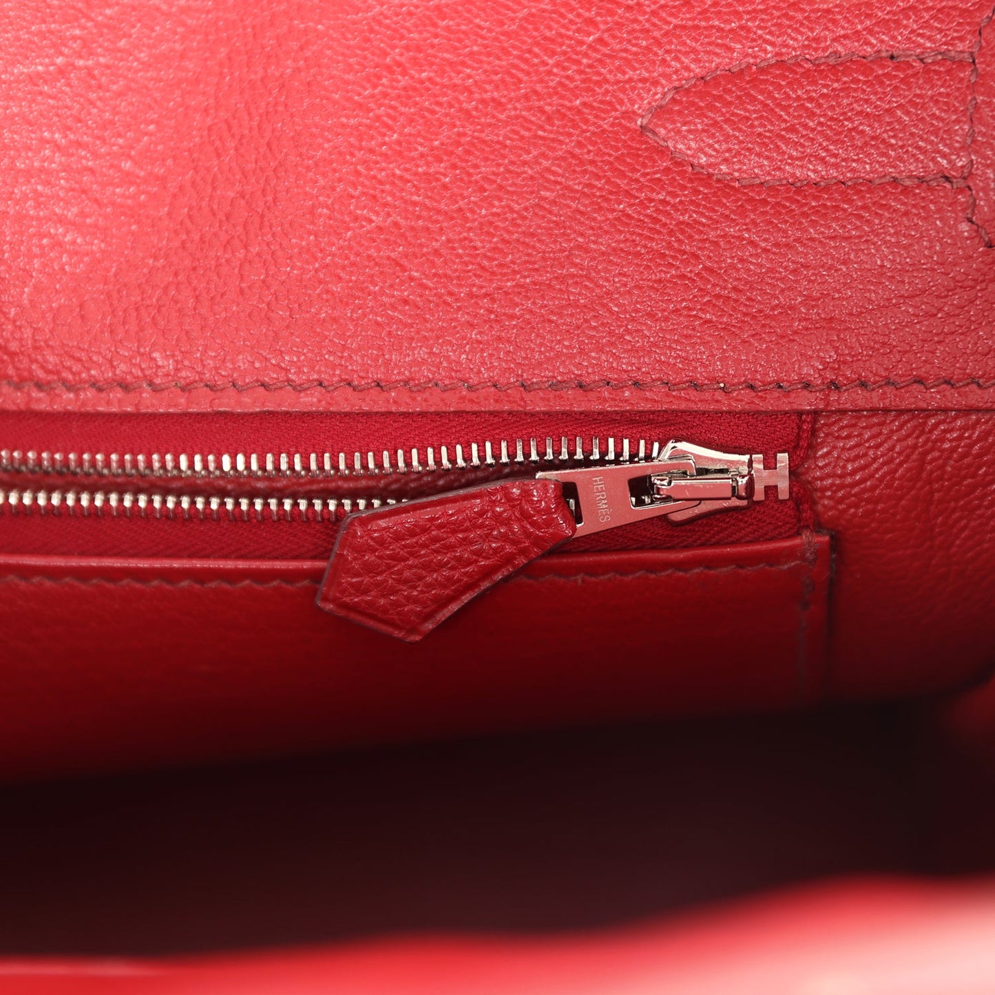 Hermes Birkin 30 Rouge Garance Togo Palladium Hardware