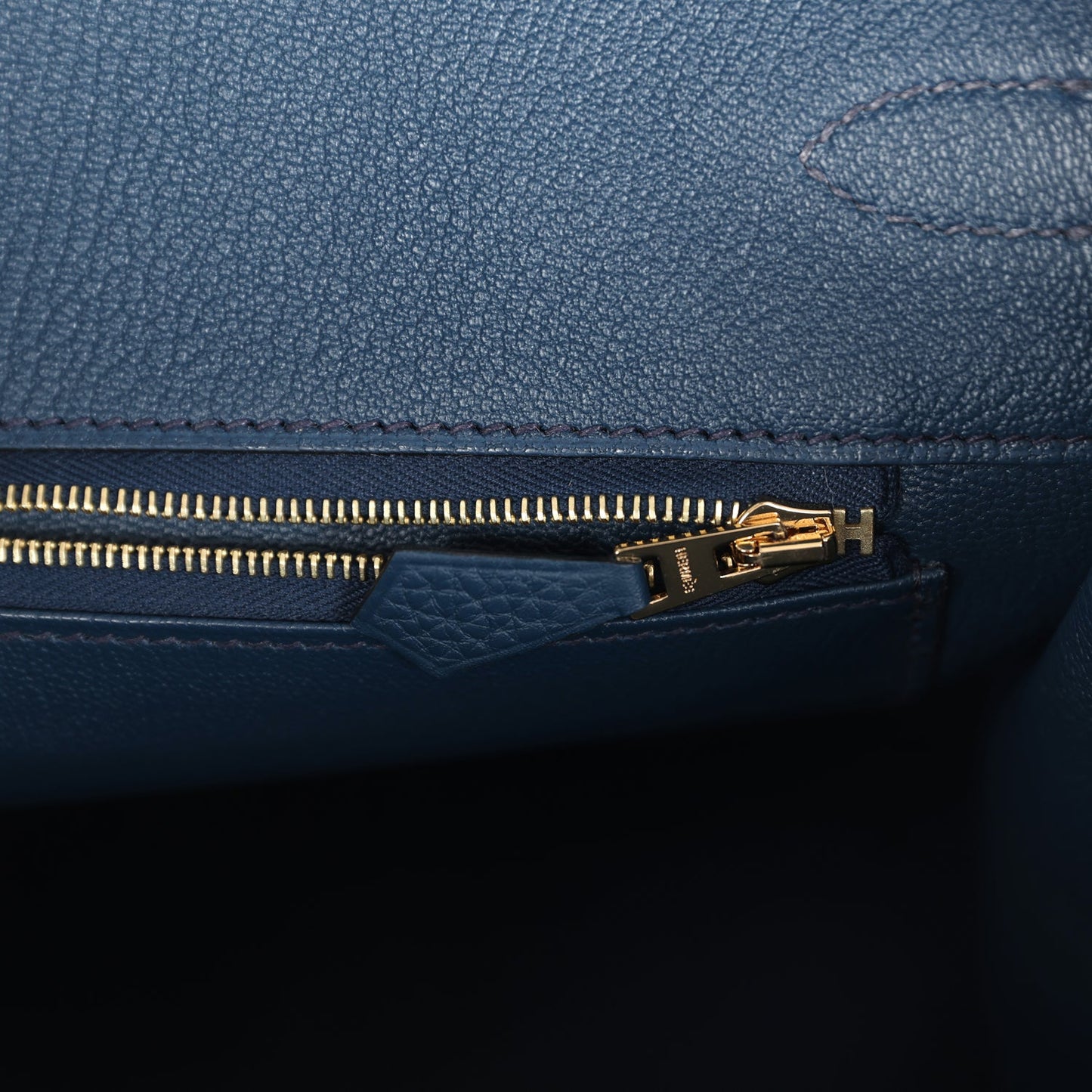 Hermes Birkin 35 Bleu De Prusse Togo Gold Hardware