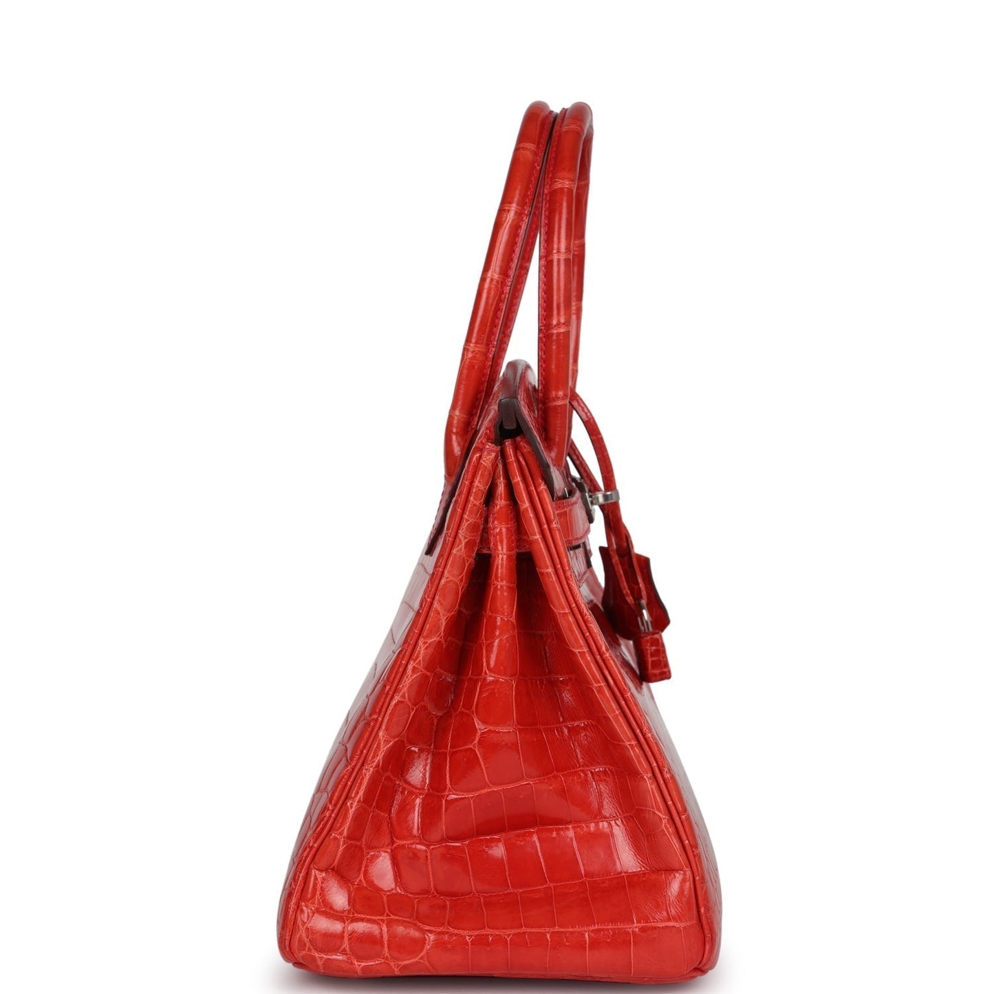 Hermes Birkin 30 Geranium Shiny Niloticus Crocodile Palladium Hardware