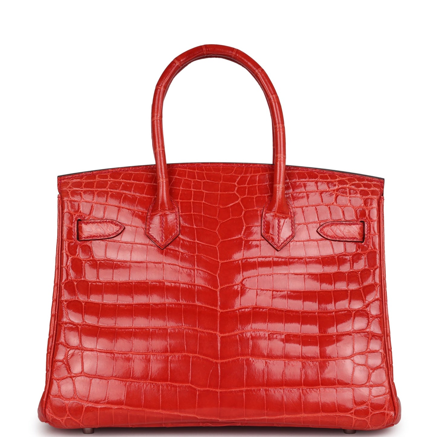 Hermes Birkin 30 Geranium Shiny Niloticus Crocodile Palladium Hardware