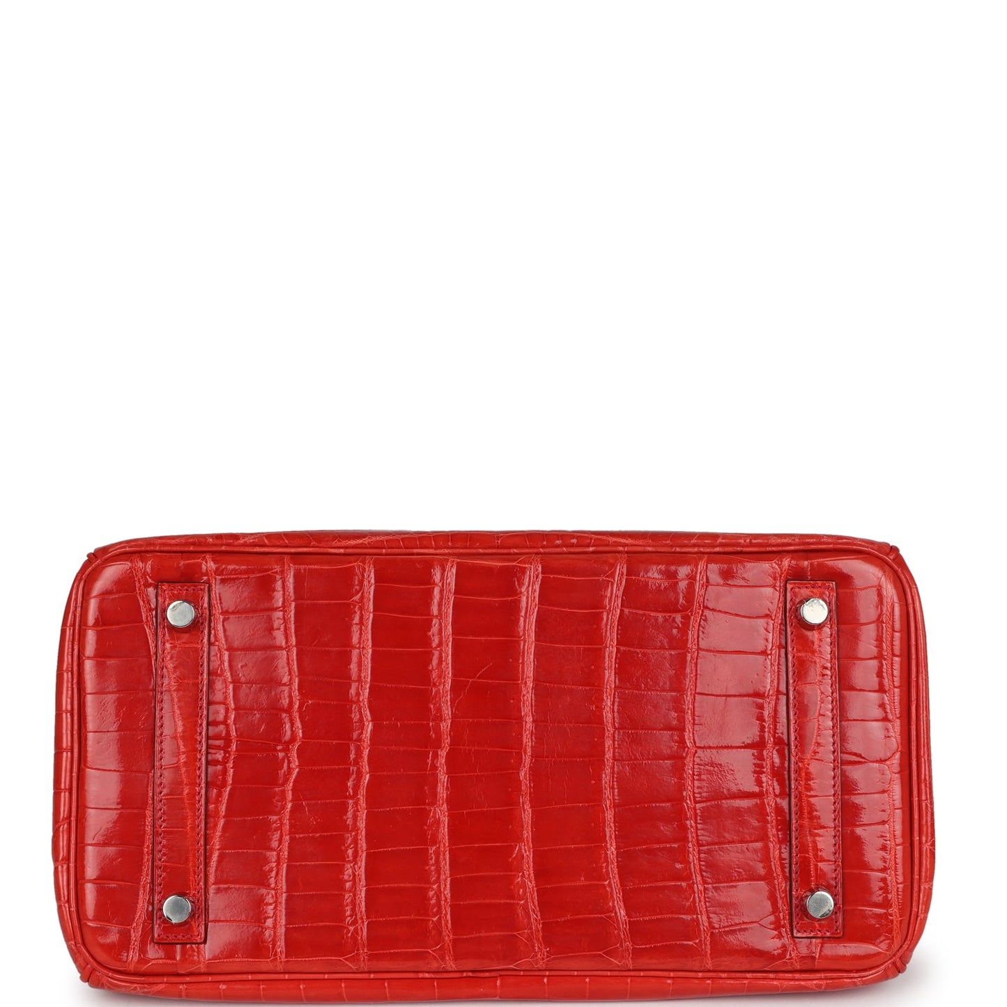 Hermes Birkin 30 Geranium Shiny Niloticus Crocodile Palladium Hardware