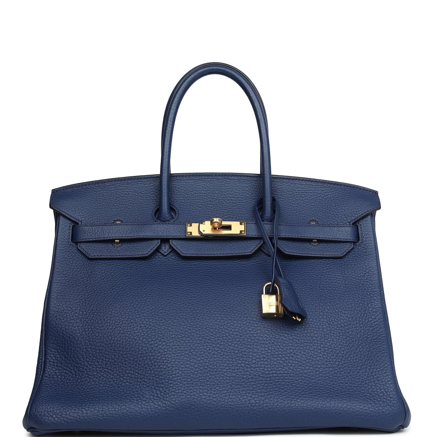 Hermes Birkin 35 Bleu Saphir Clemence Gold Hardware