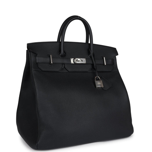 Hermes HAC Birkin 40 Black Togo Palladium Hardware