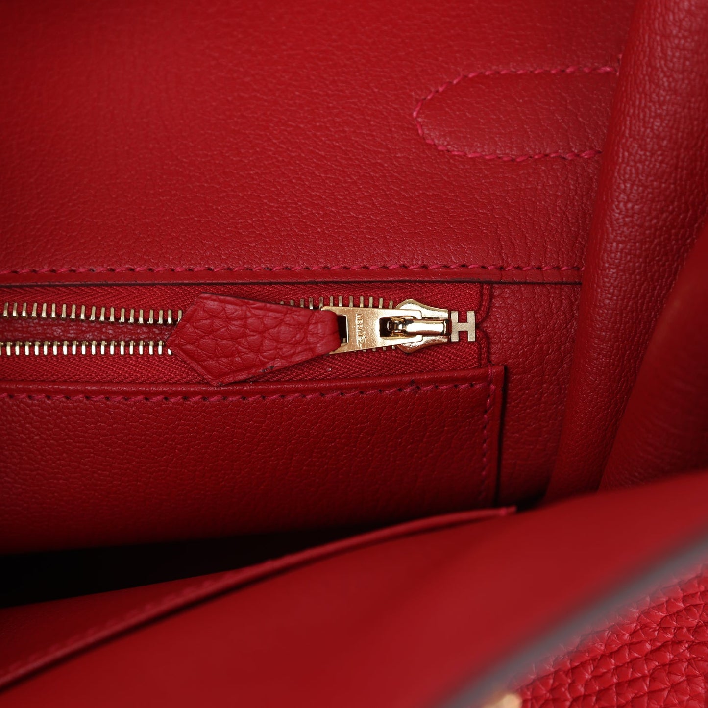 Hermes Birkin 35 Rouge Casaque Togo Gold Hardware