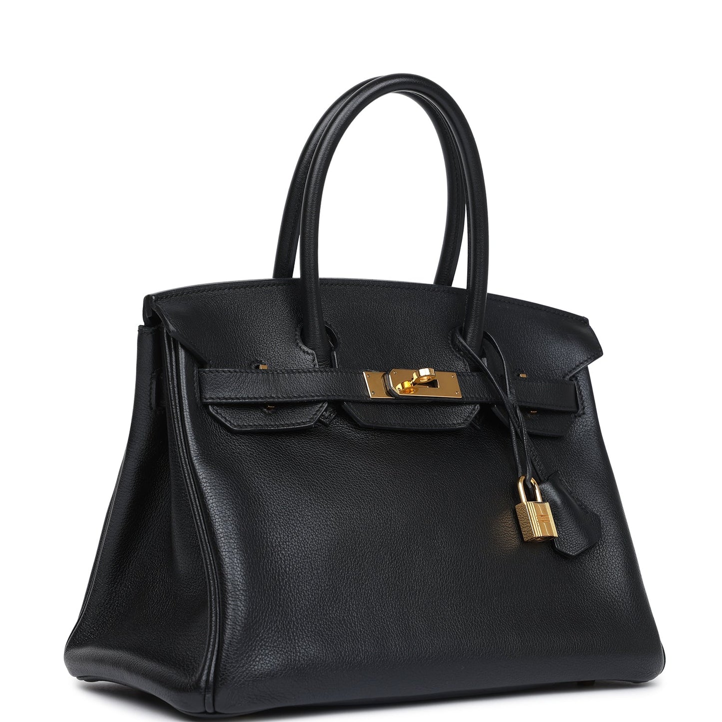 Hermes Birkin 30 Black Novillo Gold Hardware