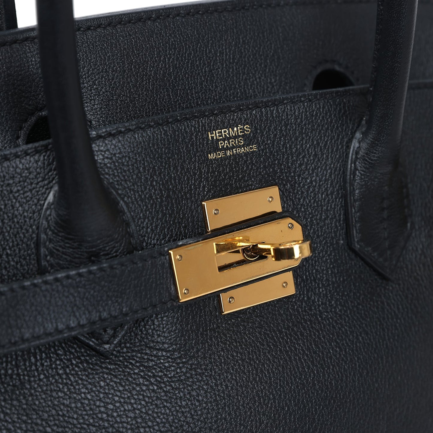 Hermes Birkin 30 Black Novillo Gold Hardware