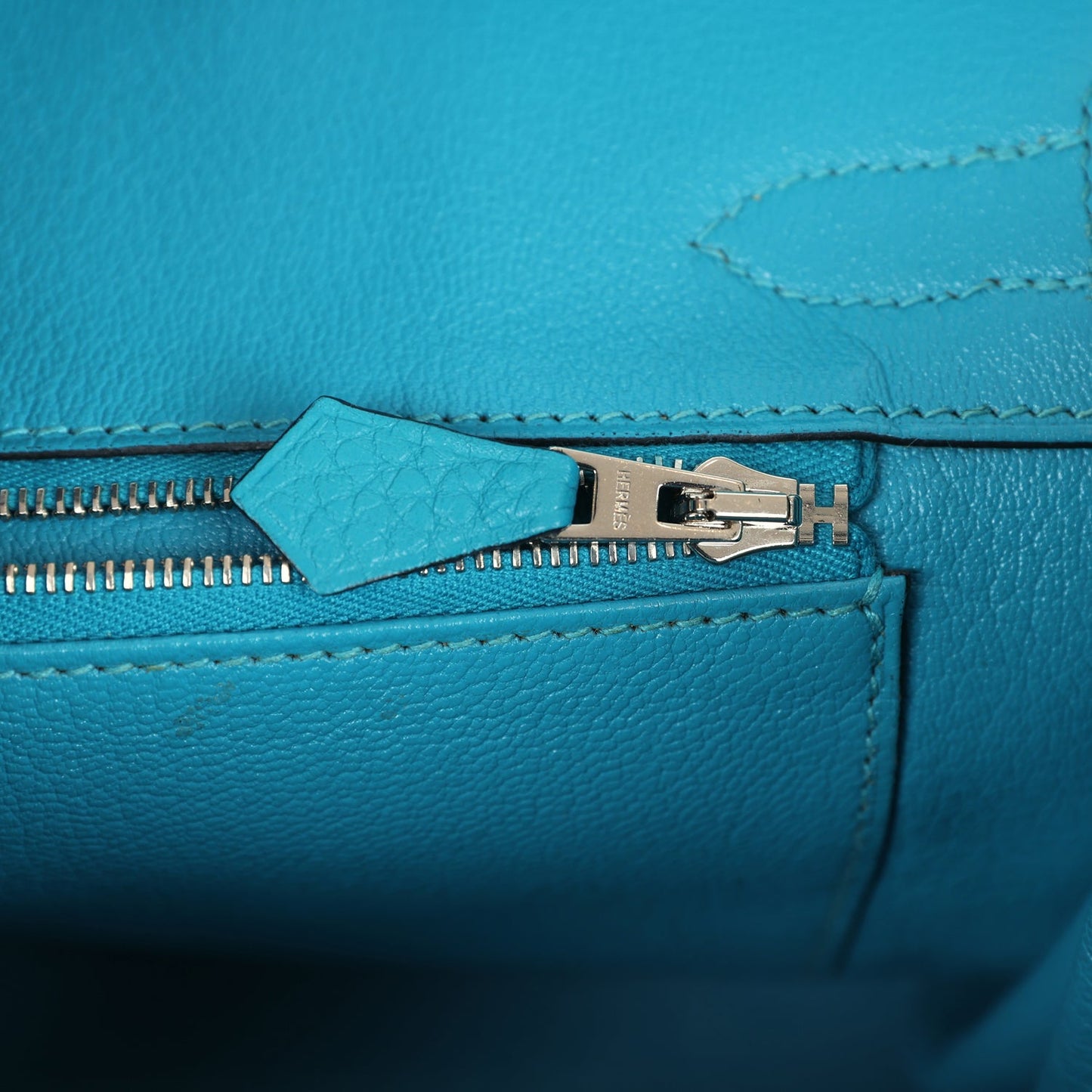 Hermes Birkin 30 Turquoise Clemence Palladium Hardware
