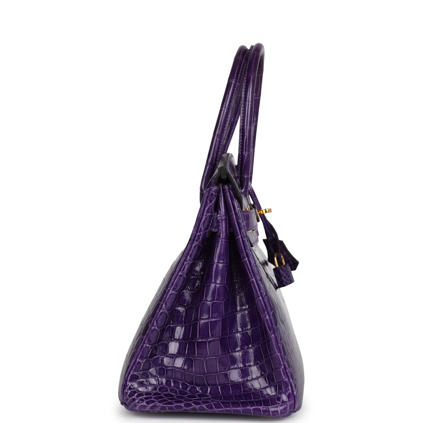 Hermes Birkin 30 Ultraviolet Shiny Niloticus Crocodile Gold Hardware