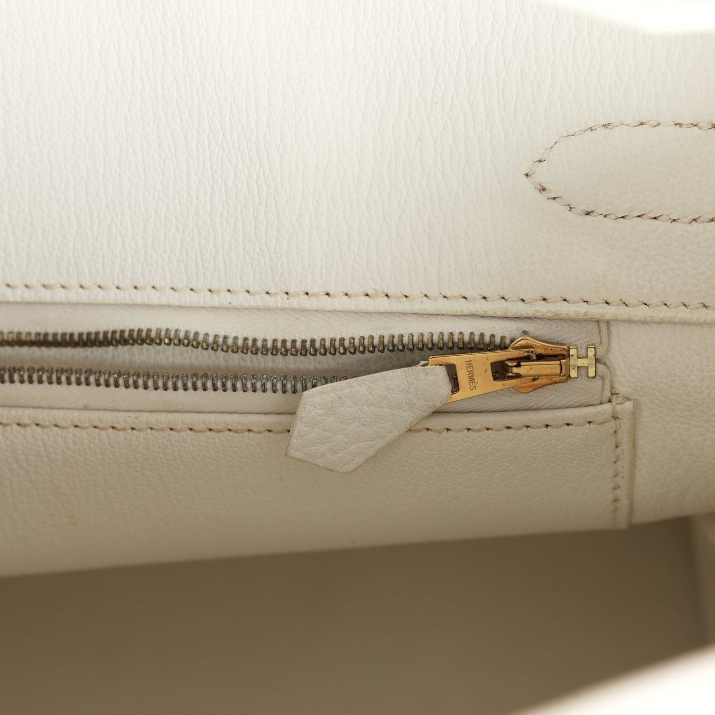Hermes Birkin 30 White Clemence Gold Hardware