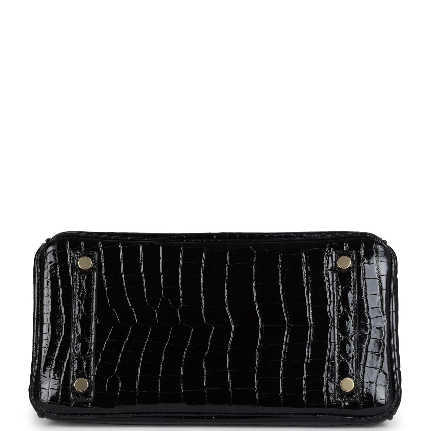 Hermes Birkin 25 Black Shiny Niloticus Crocodile Gold Hardware