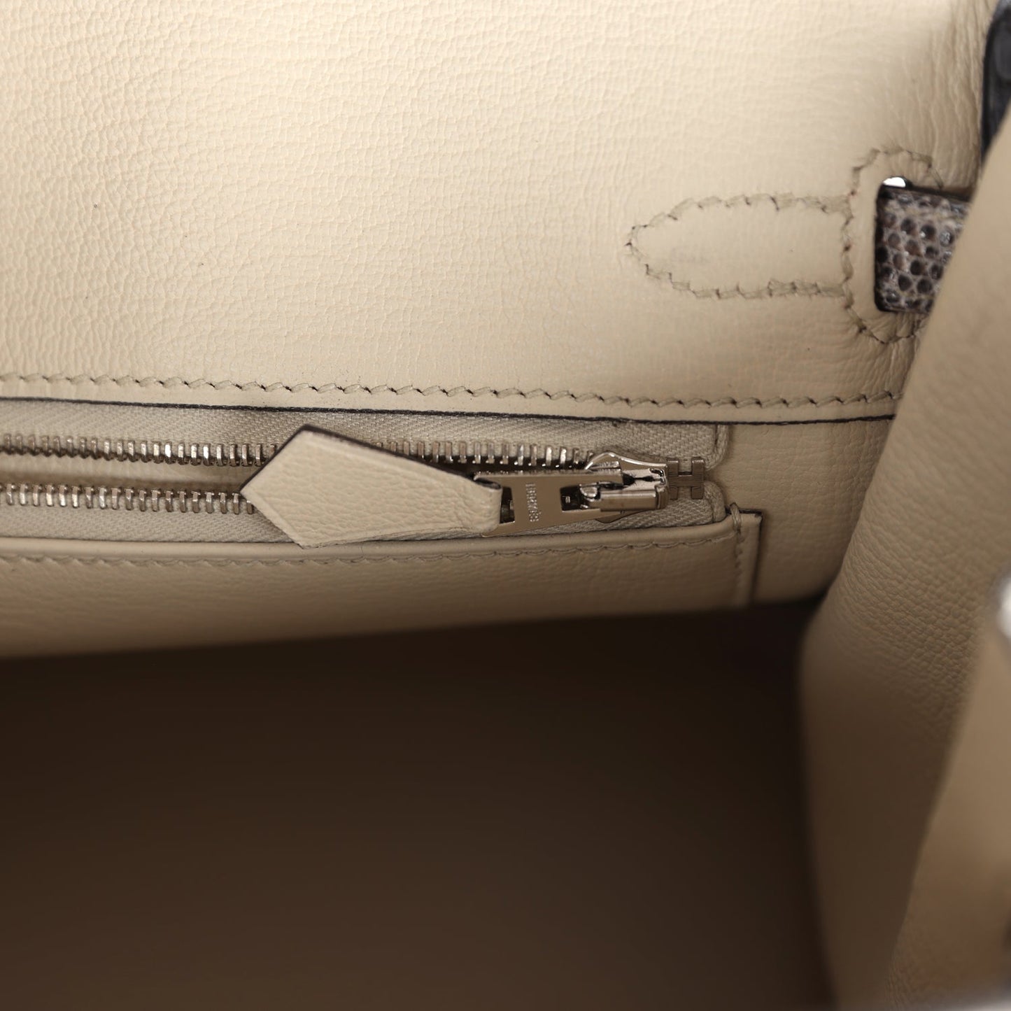 Hermes Birkin 25 Ombre Varanus Salvator Lizard Palladium Hardware