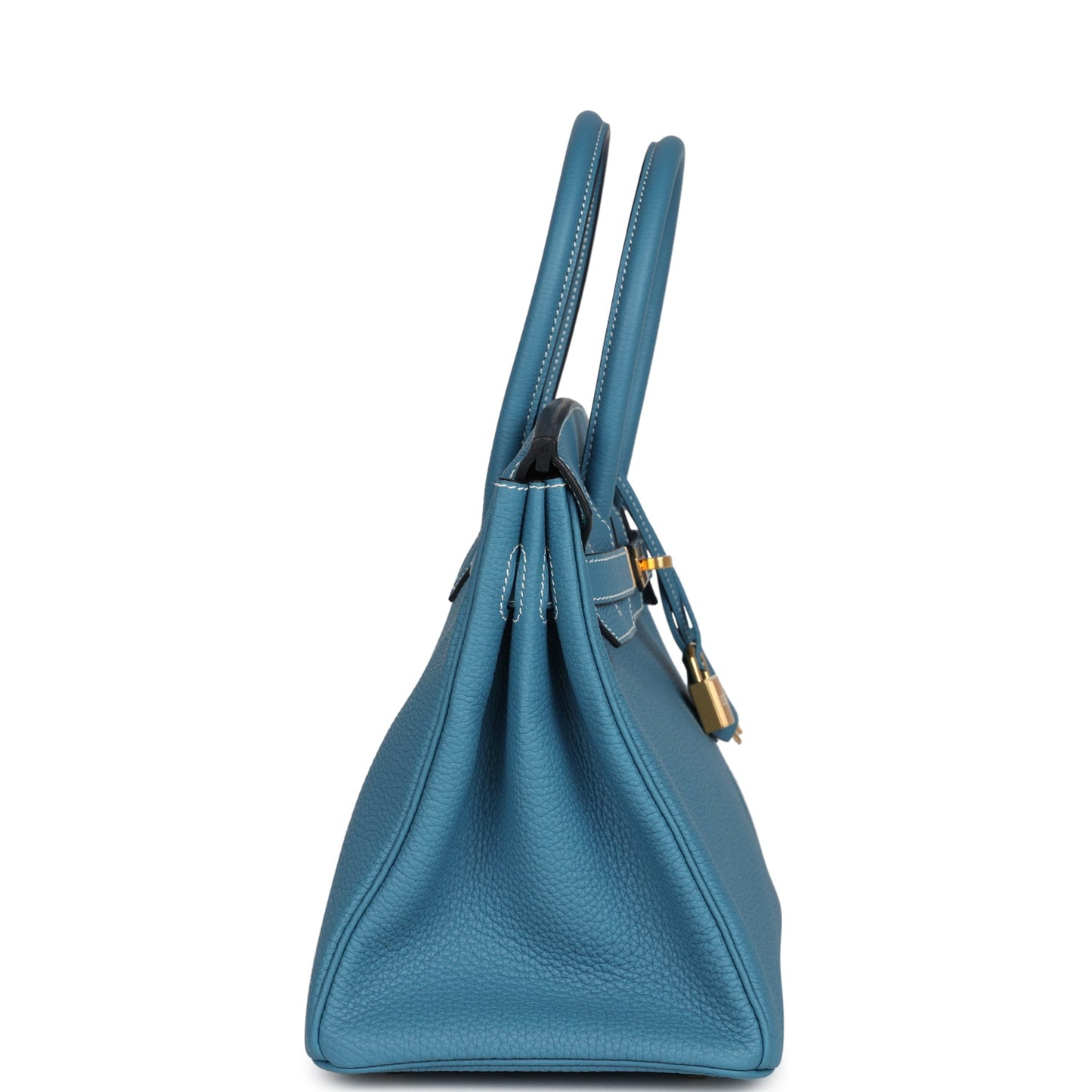 Hermes Birkin 30 Blue Jean Togo Gold Hardware