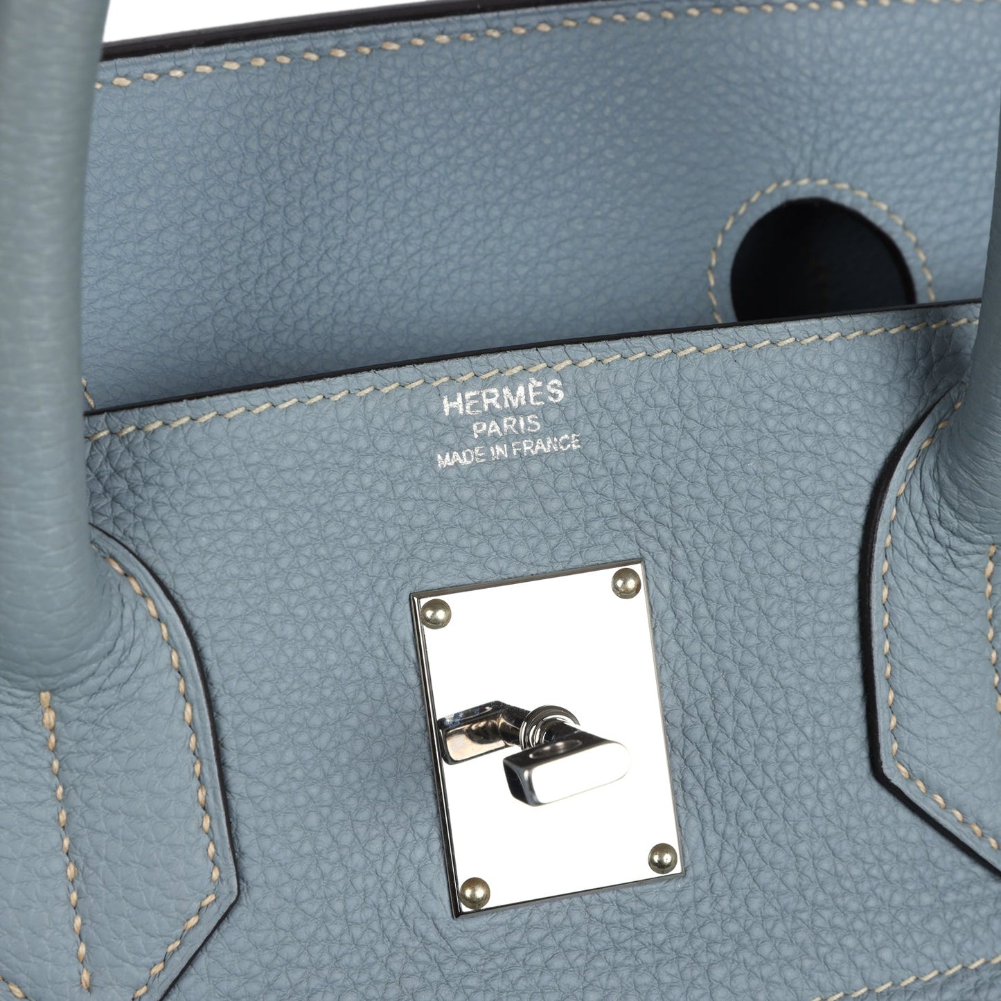 Hermes Birkin HAC 40 Bleu Lin Togo Palladium Hardware