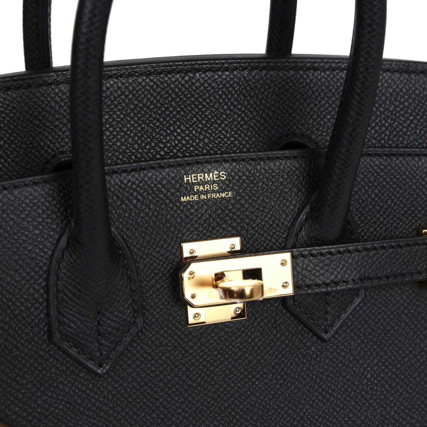 Hermes Birkin Sellier 25 Black Epsom Gold Hardware