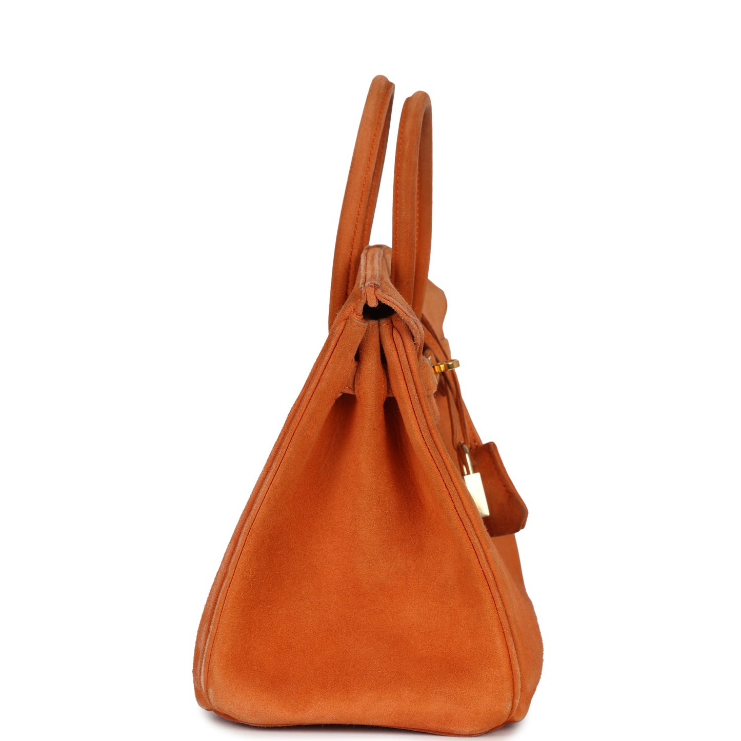 Vintage Hermes Birkin 25 Orange Doblis Gold Hardware