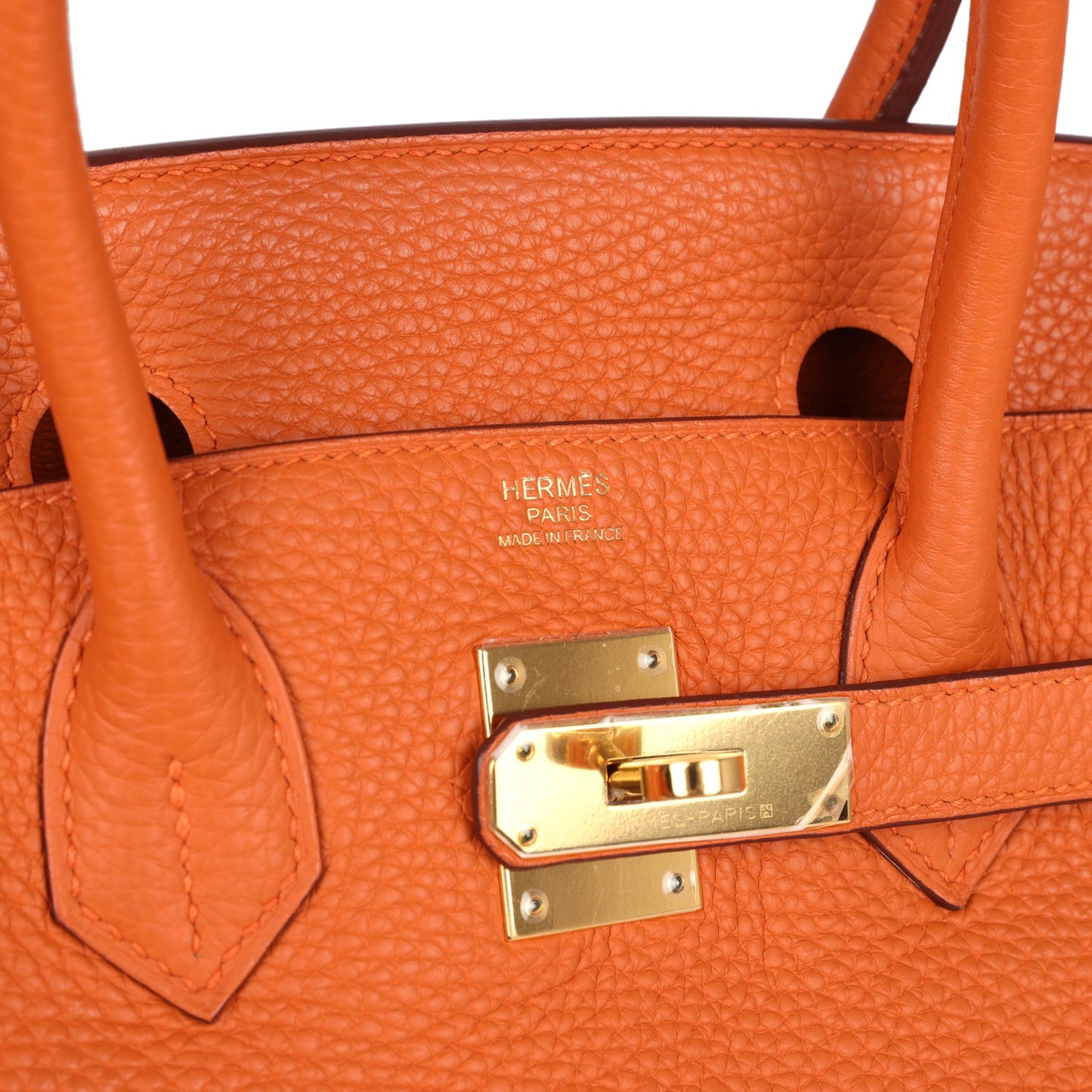 Hermes Birkin 30 Orange Togo Gold Hardware