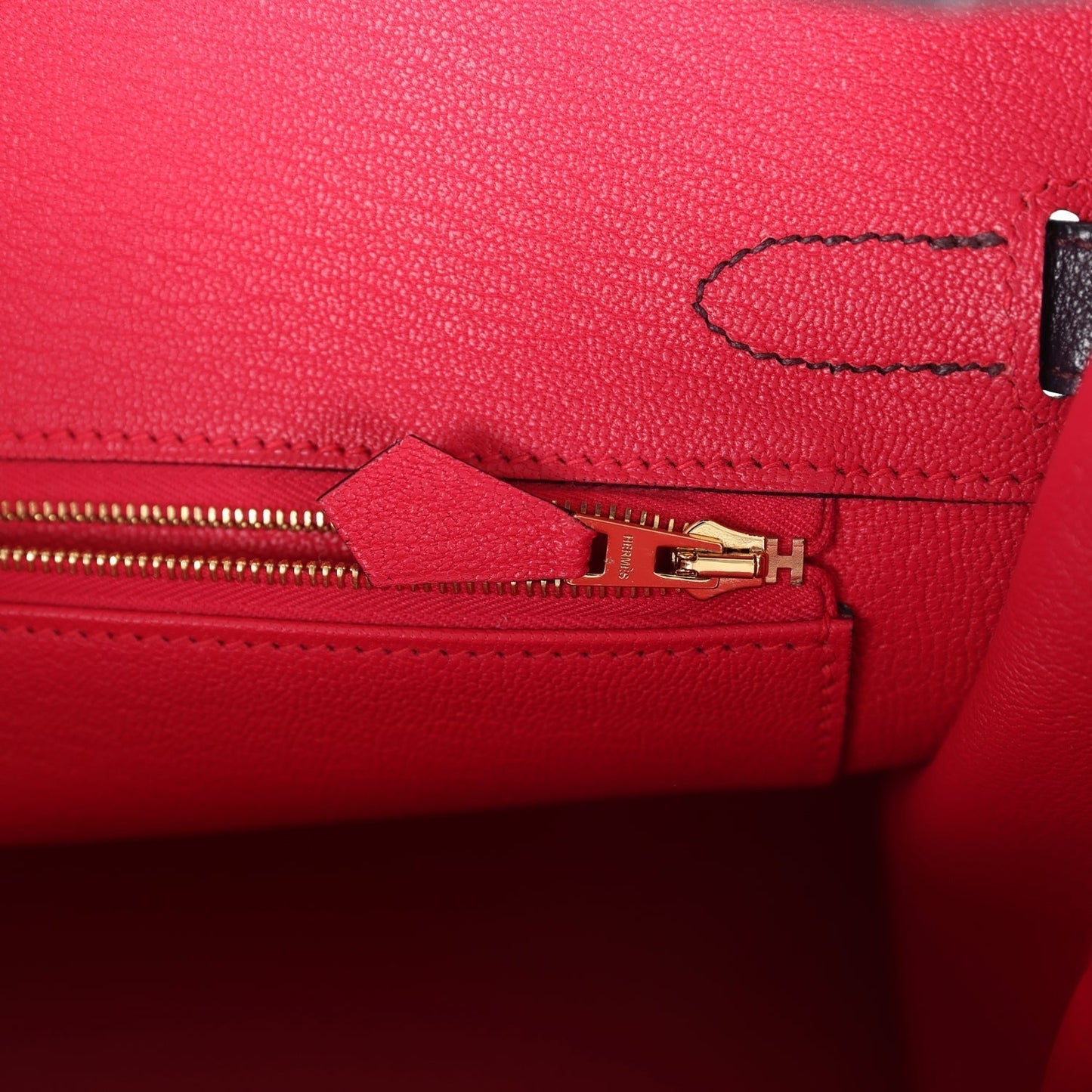 Hermes Special Order (HSS) Birkin 30 Raisin Verso Chevre Brushed Gold Hardware