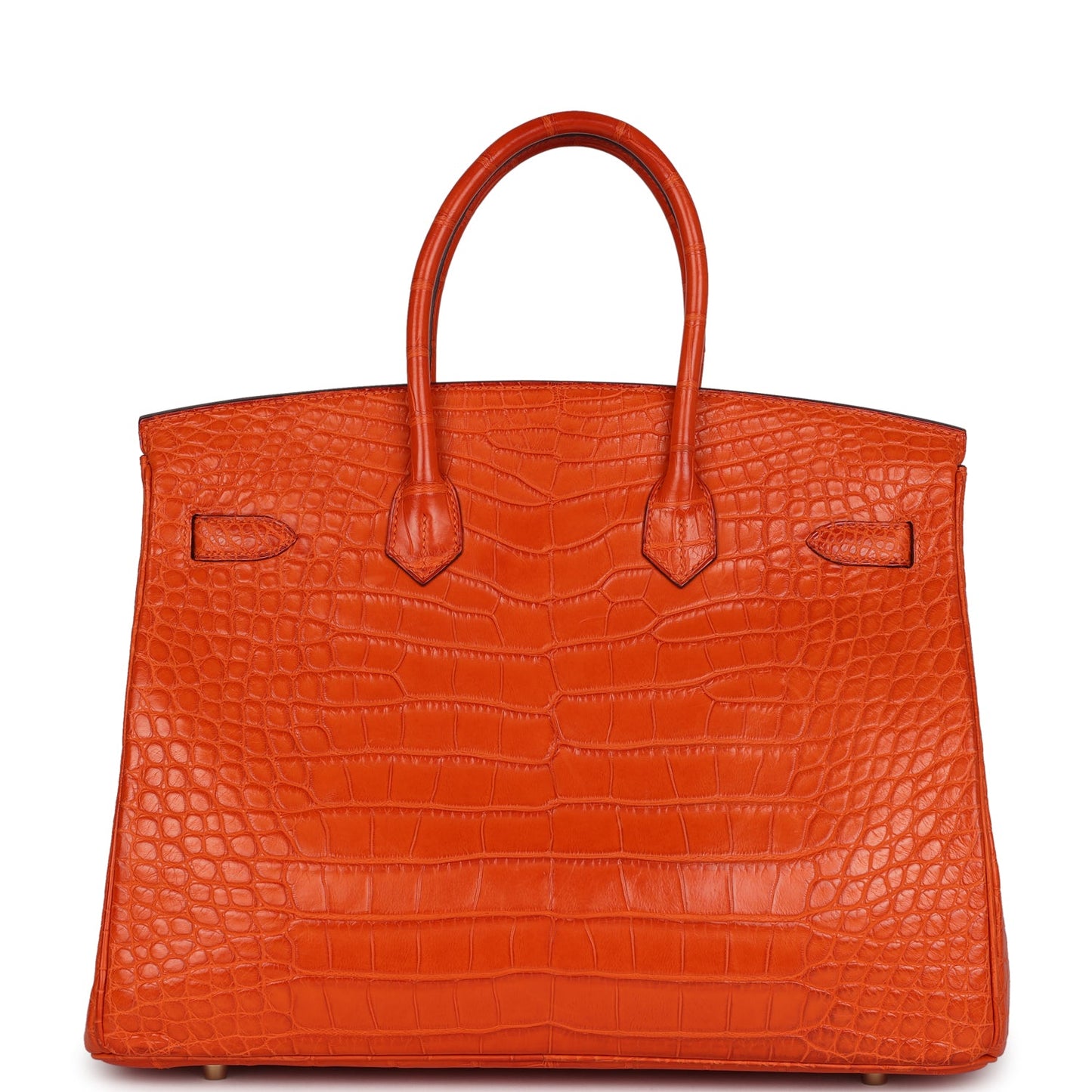 Hermes Birkin 35 Feu Matte Alligator Gold Hardware