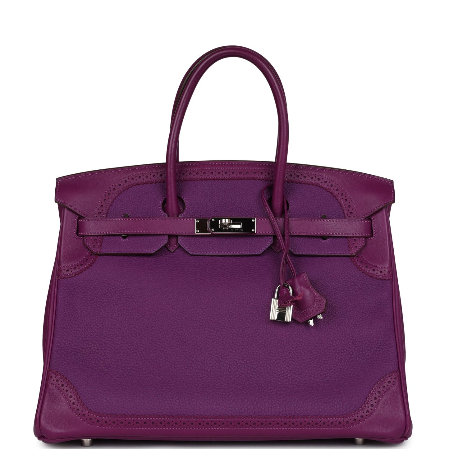 Hermes Birkin 35 Ghillies Anemone Togo and Swift Palladium Hardware