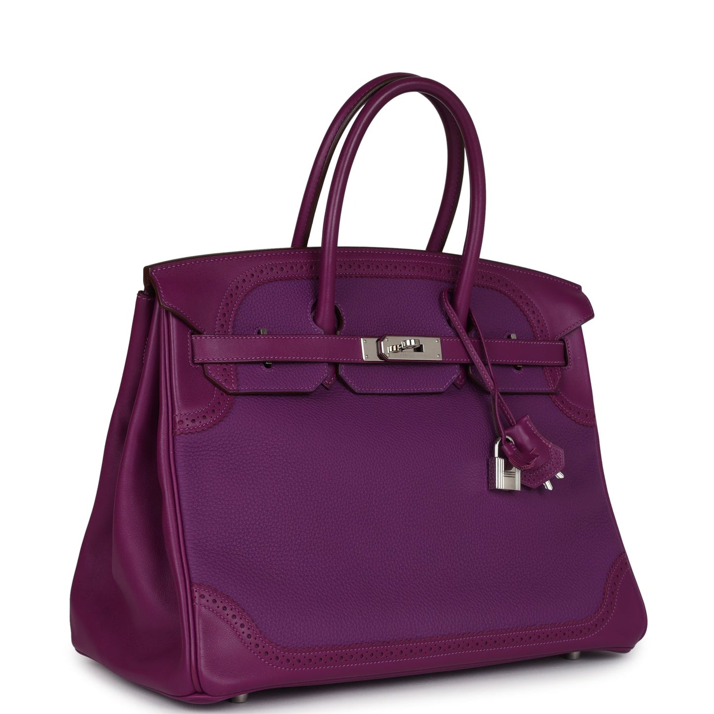 Hermes Birkin 35 Ghillies Anemone Togo and Swift Palladium Hardware