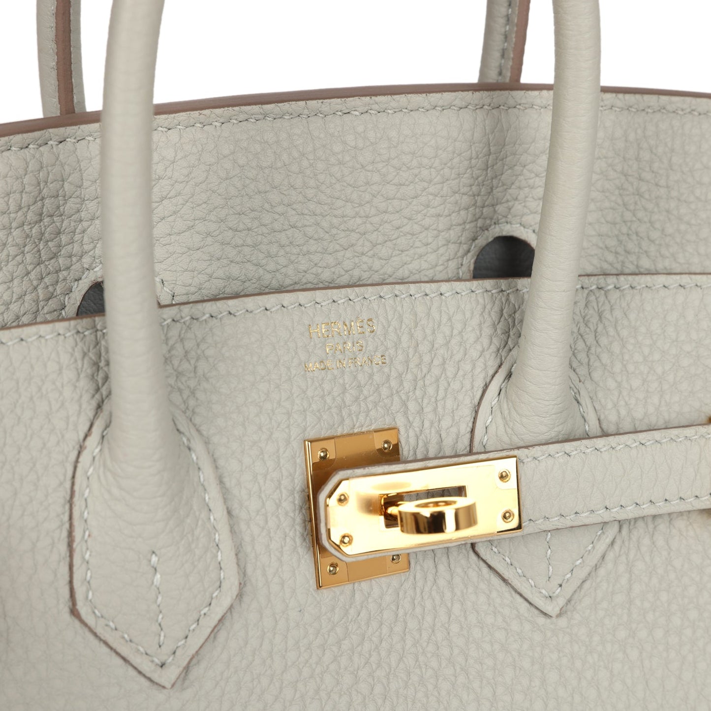 Hermes Birkin 25 Gris Perle Togo Gold Hardware