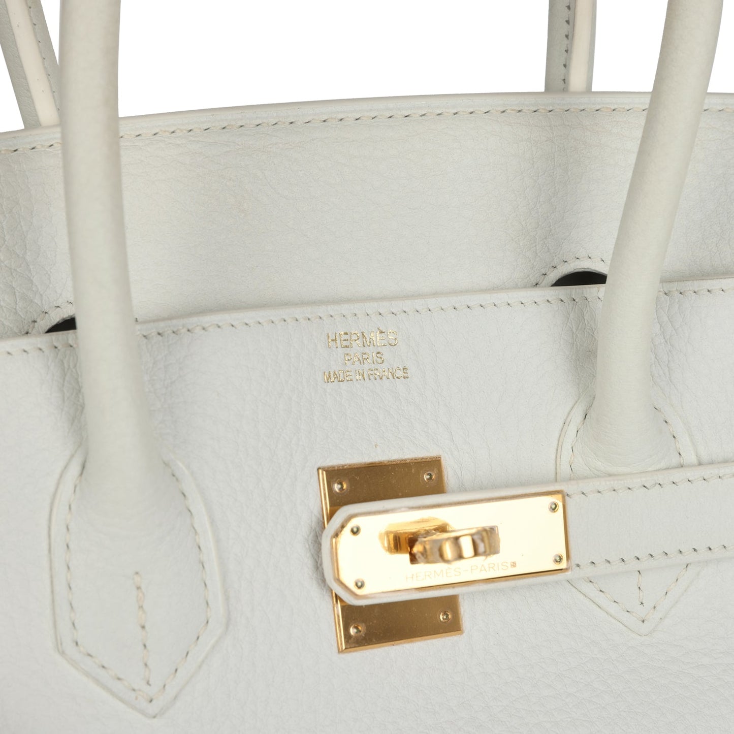 Hermes Birkin 35 White Clemence Gold Hardware