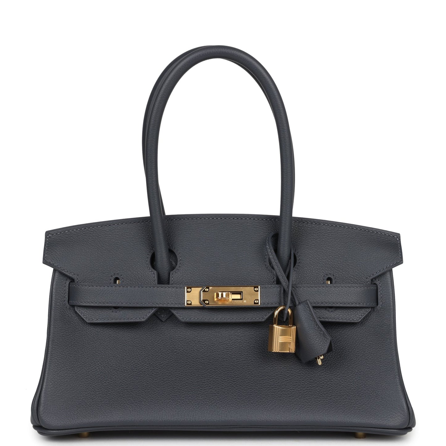 Hermes Shoulder Birkin Light 29 Ardoise Evercolor Gold Hardware