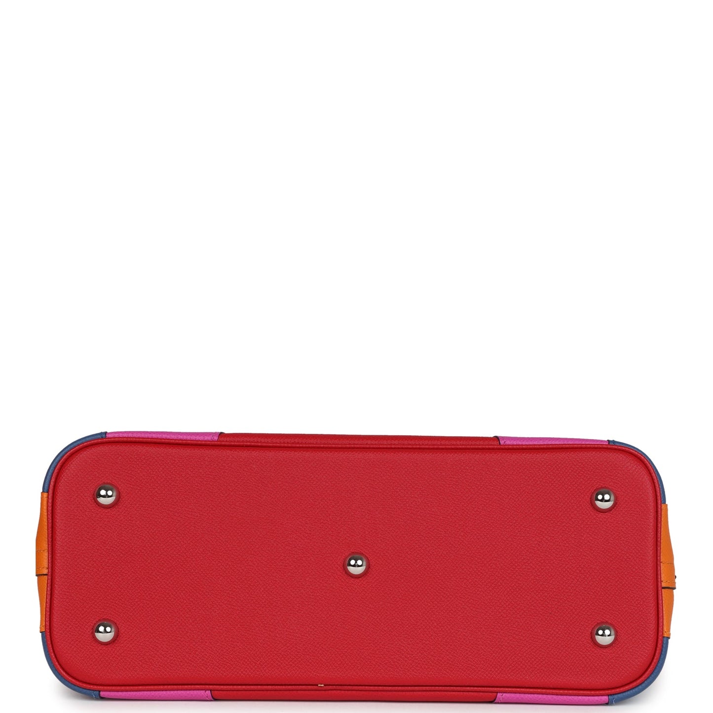 Hermes 'Sunset' Rainbow Bolide 31 Abricot, Bleu Agate, Magnolia and Rouge Casaque Epsom Palladium Hardware