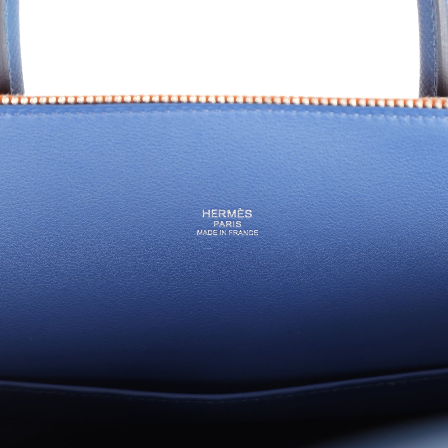 Hermes 'Sunset' Rainbow Bolide 31 Abricot, Bleu Agate, Magnolia and Rouge Casaque Epsom Palladium Hardware