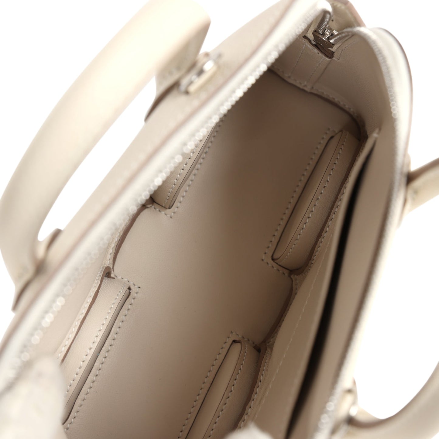 Hermes Bolide On Wheels 1923 Craie and Vert Vertigo Epsom Palladium Hardware