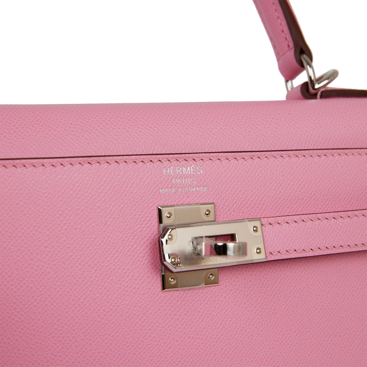 Hermes Kelly Sellier 25 Pink 5P Verso Madame Palladium Hardware