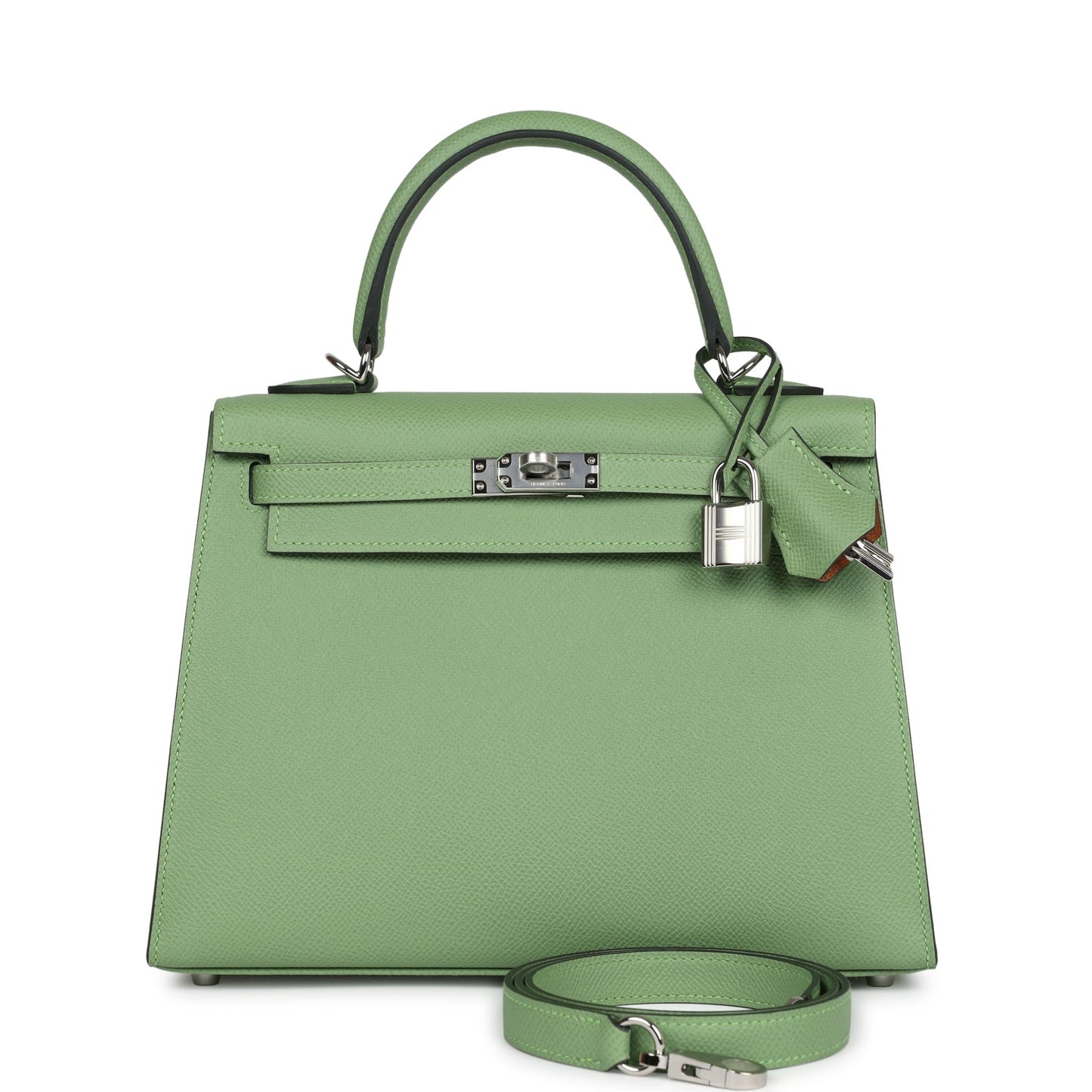 Hermes Kelly Sellier 25 Epsom HSS Vert Criquet Verso Palladium Hardware