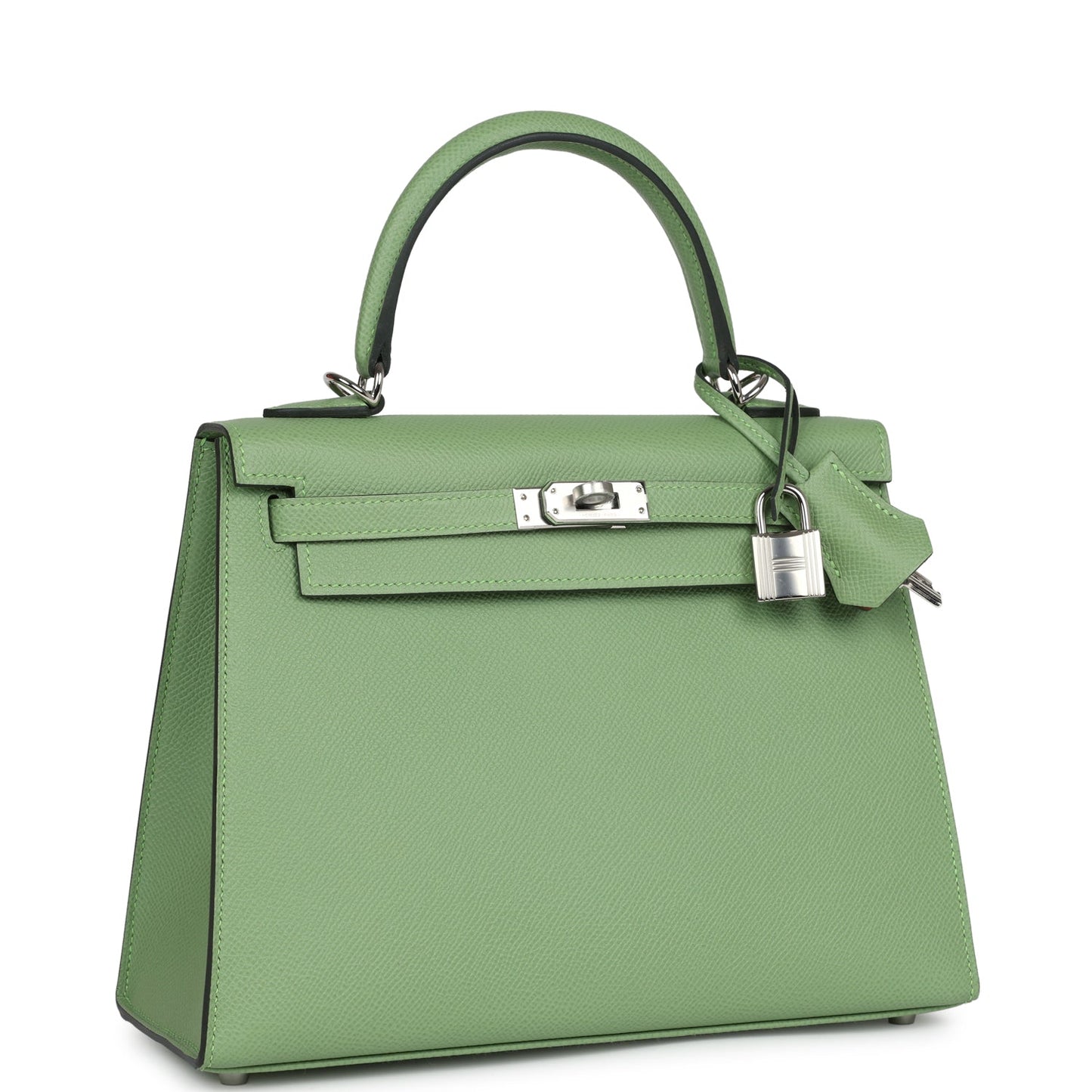 Hermes Kelly Sellier 25 Epsom HSS Vert Criquet Verso Palladium Hardware