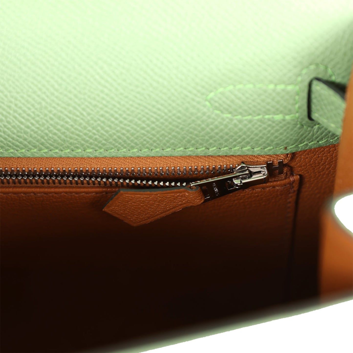 Hermes Kelly Sellier 25 Epsom HSS Vert Criquet Verso Palladium Hardware