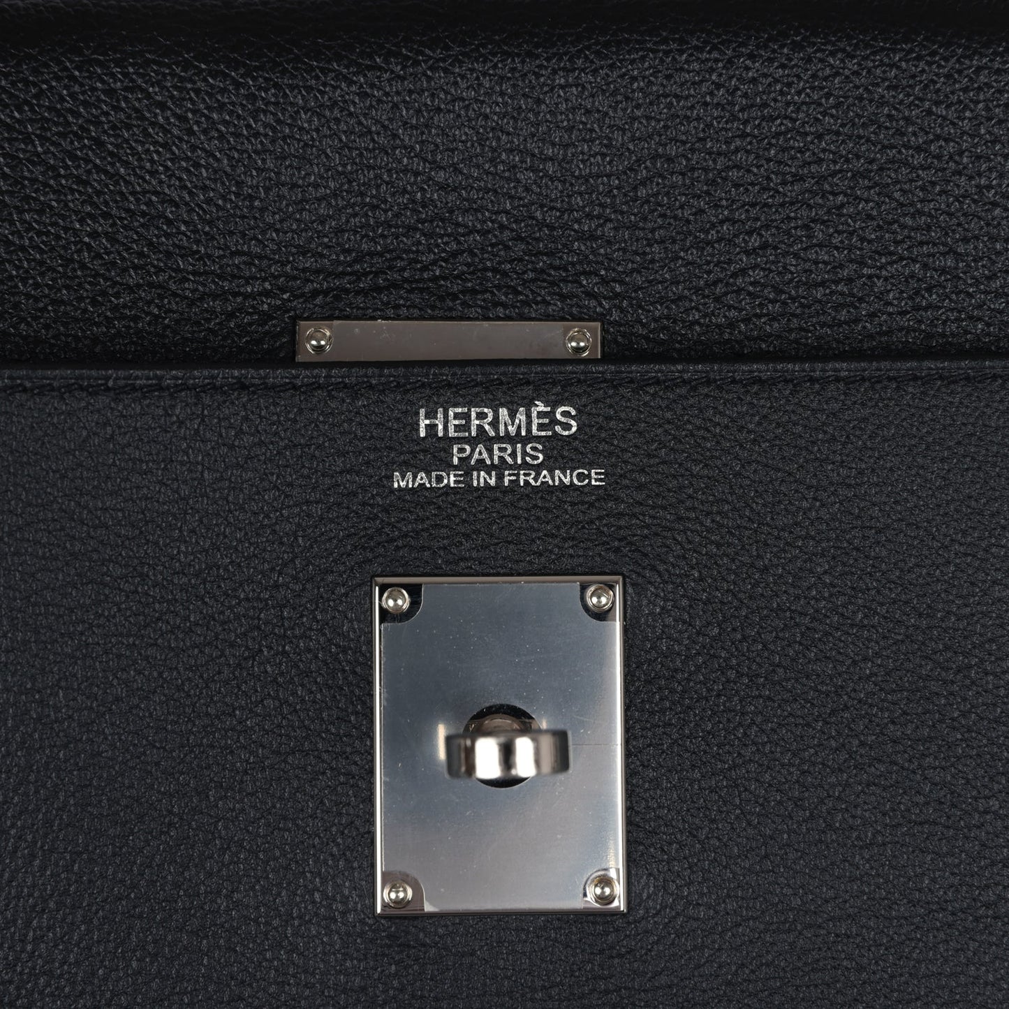 Hermes Kelly Voyage 50 Black Evercolor Palladium Hardware