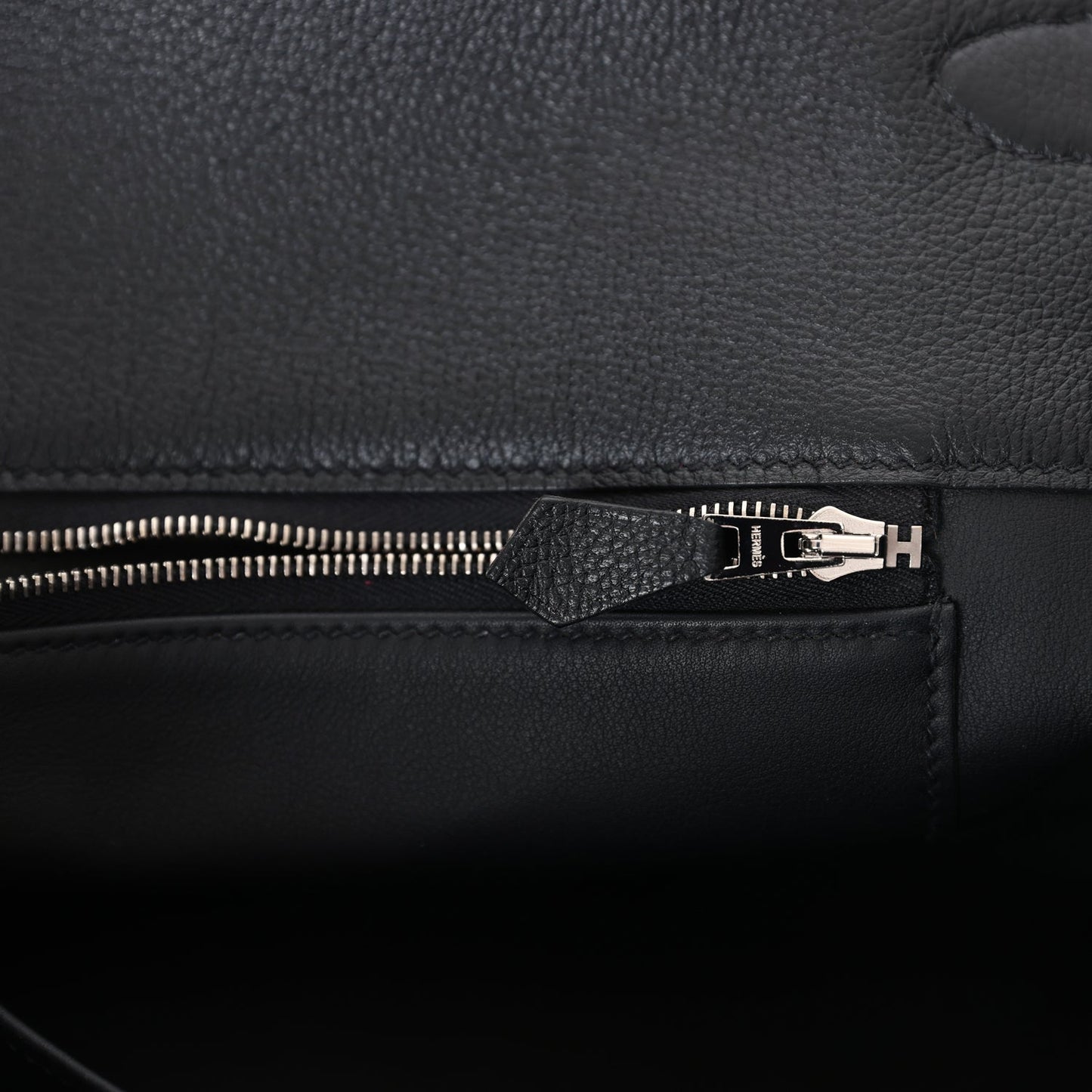 Hermes Kelly Voyage 50 Black Evercolor Palladium Hardware