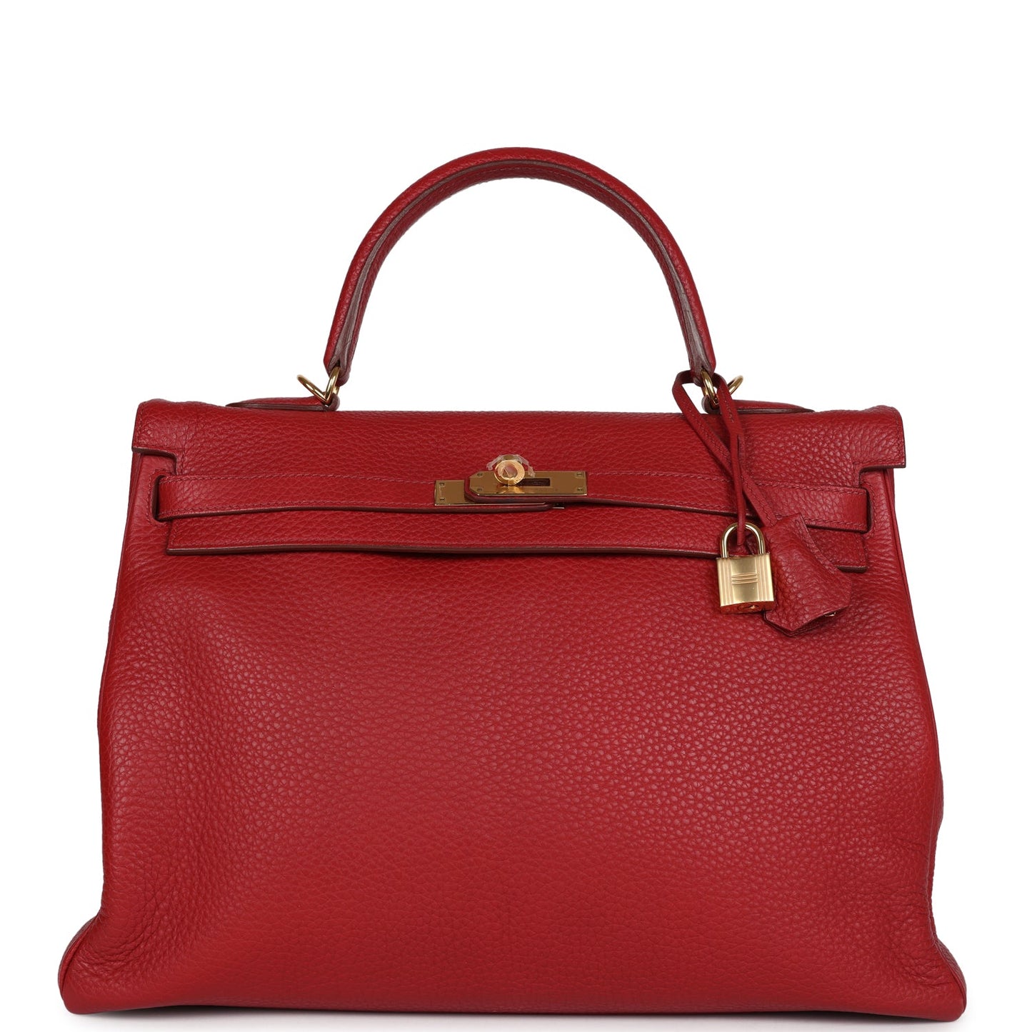 Hermes Kelly 35 Rouge Garance Clemence Gold Hardware