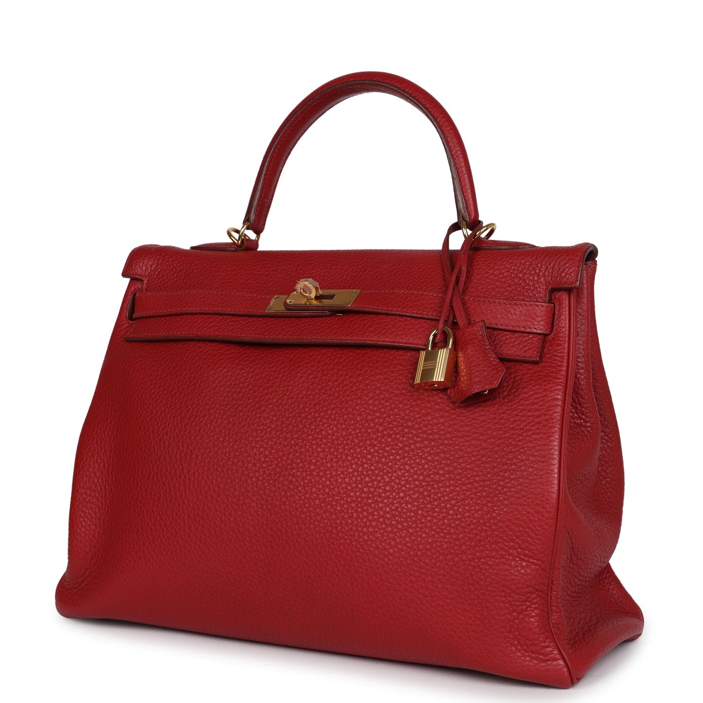 Hermes Kelly 35 Rouge Garance Clemence Gold Hardware