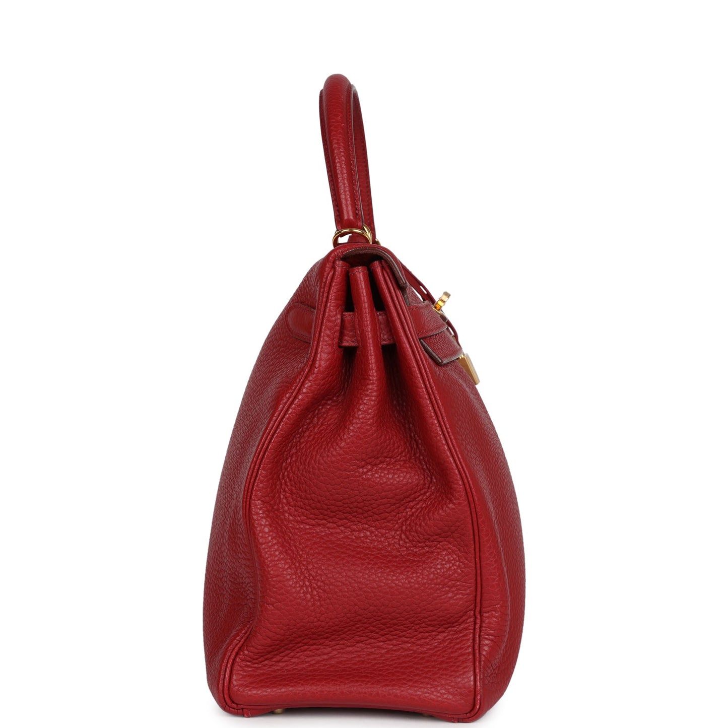 Hermes Kelly 35 Rouge Garance Clemence Gold Hardware