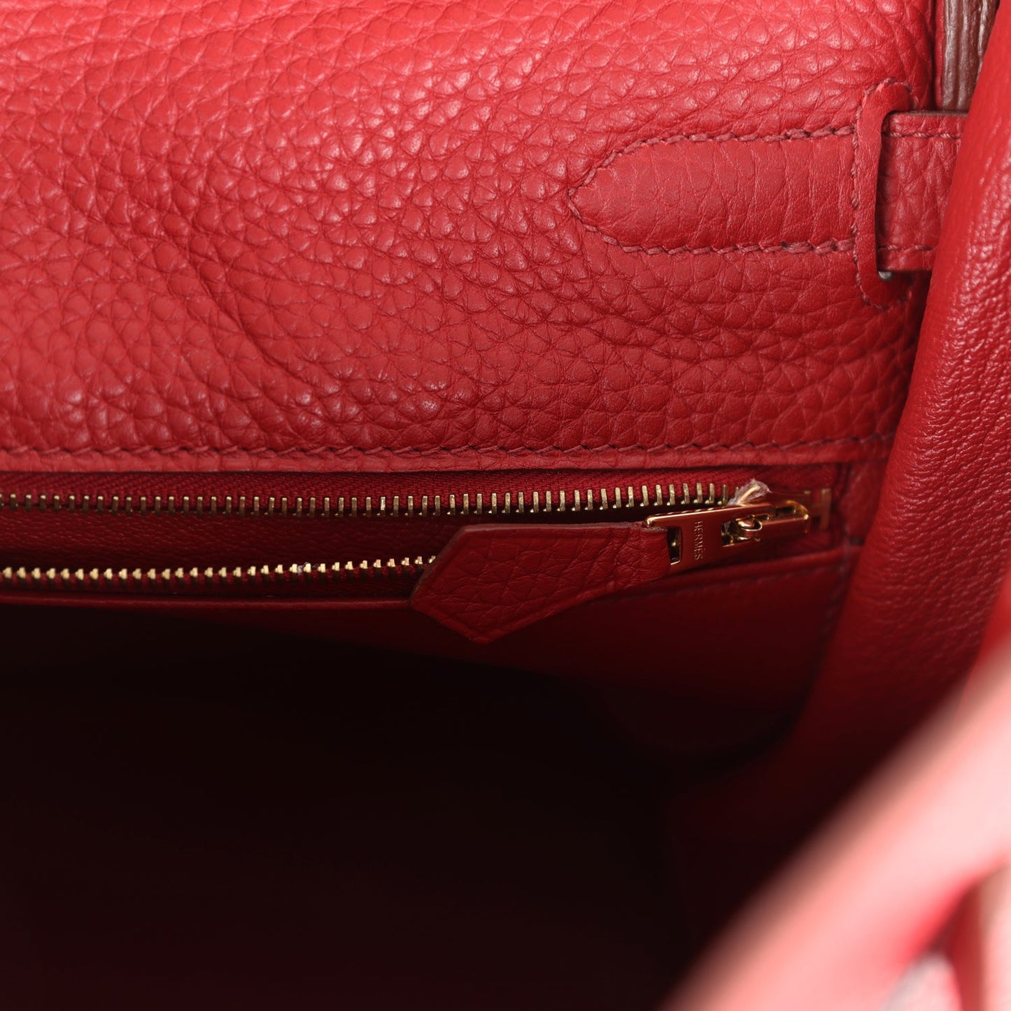 Hermes Kelly 35 Rouge Garance Clemence Gold Hardware