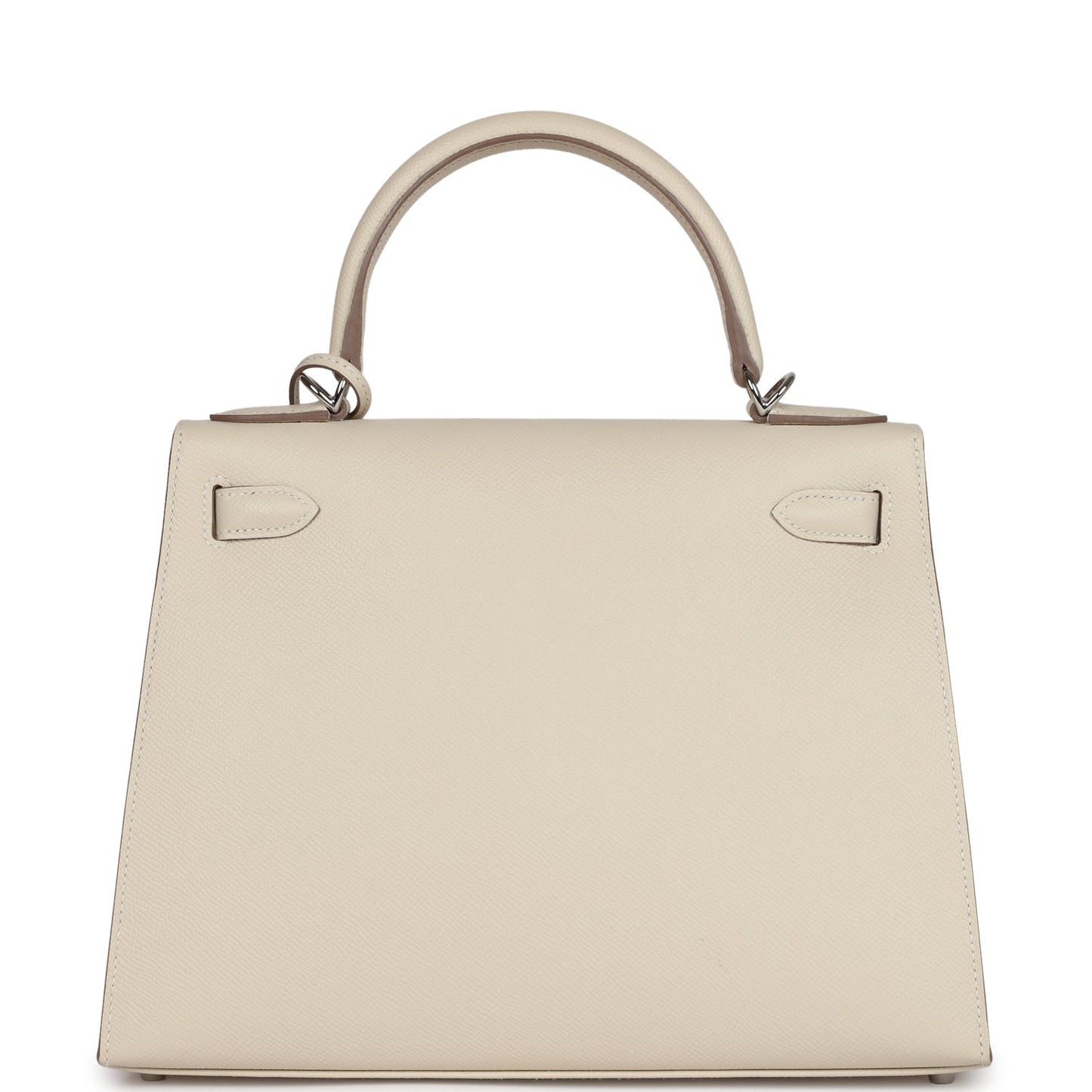 Hermes Kelly Sellier 28 Craie Epsom Palladium Hardware