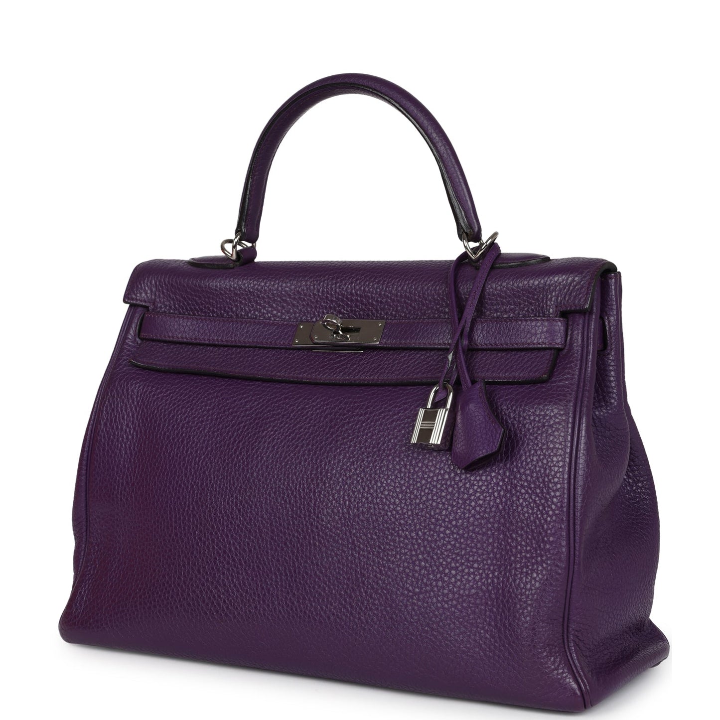 Hermes Kelly Retourne 35 Ultraviolet Clemence Palladium Hardware
