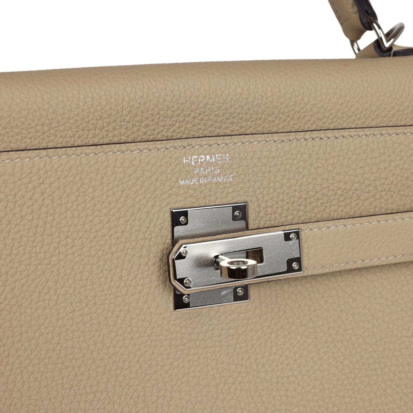 Hermes Kelly Retourne 35 Trench Togo Palladium Hardware