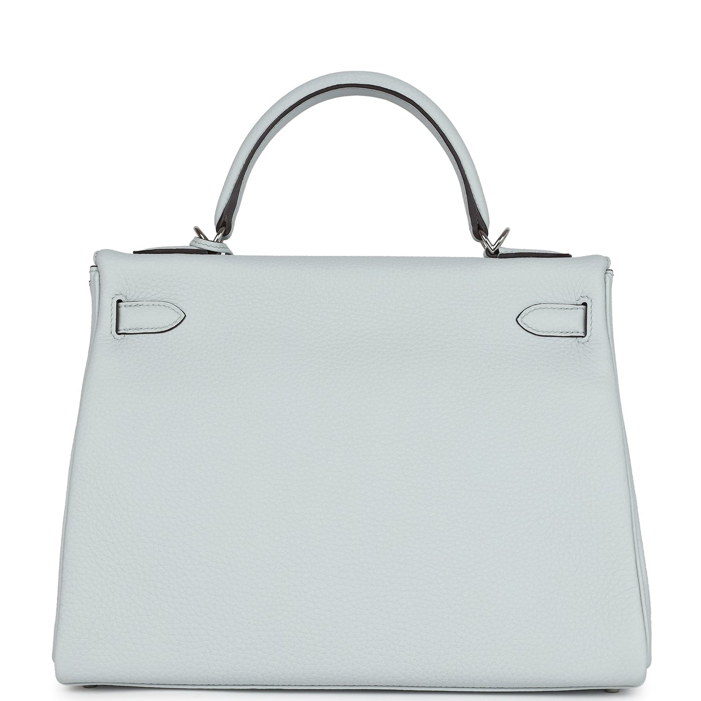 Hermes Kelly Retourne 32 Bleu Pale Clemence Palladium Hardware
