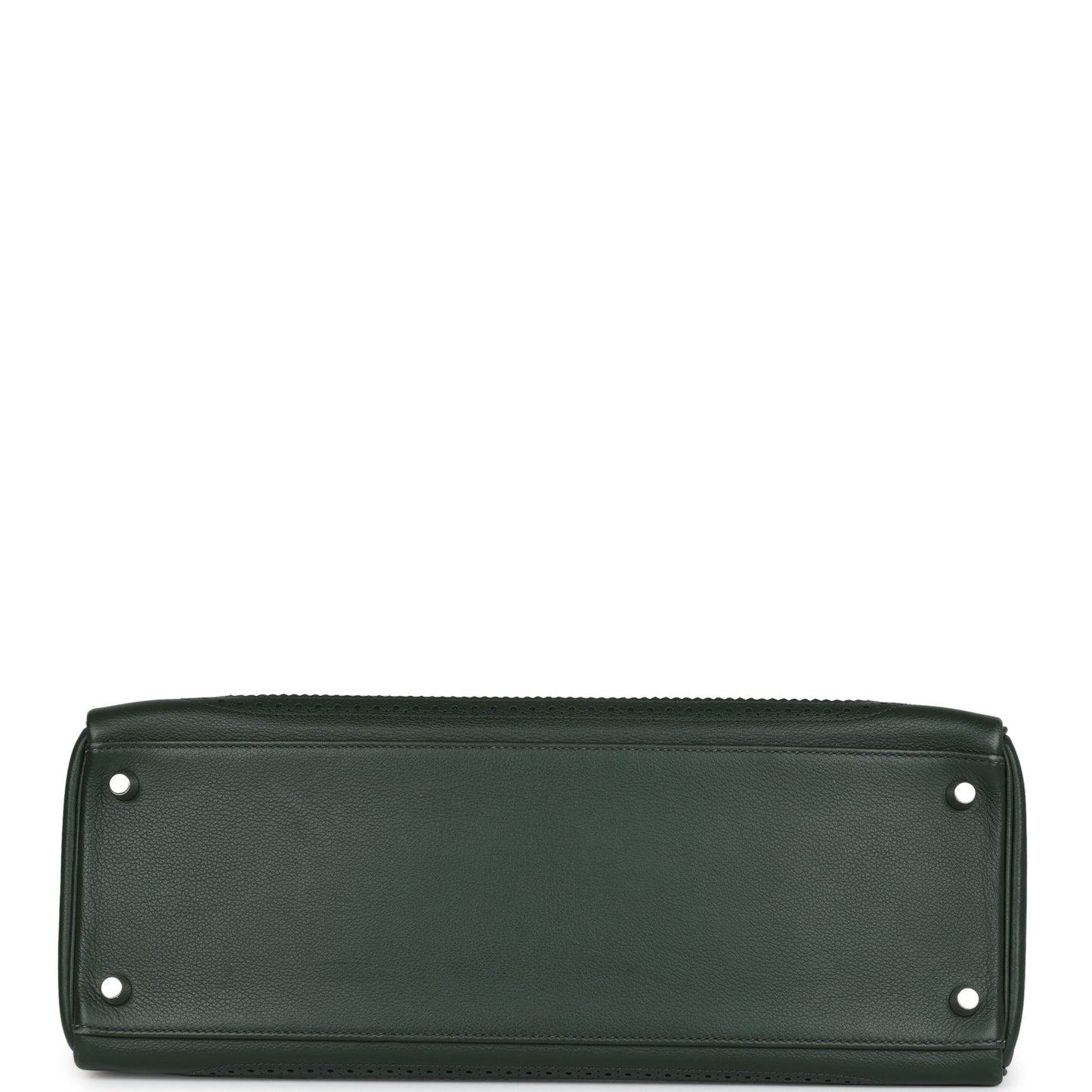 Hermes Ghillies Kelly 35 Retourne Vert Fonce Clemence and Vert Anglais Evercolor Palladium Hardware