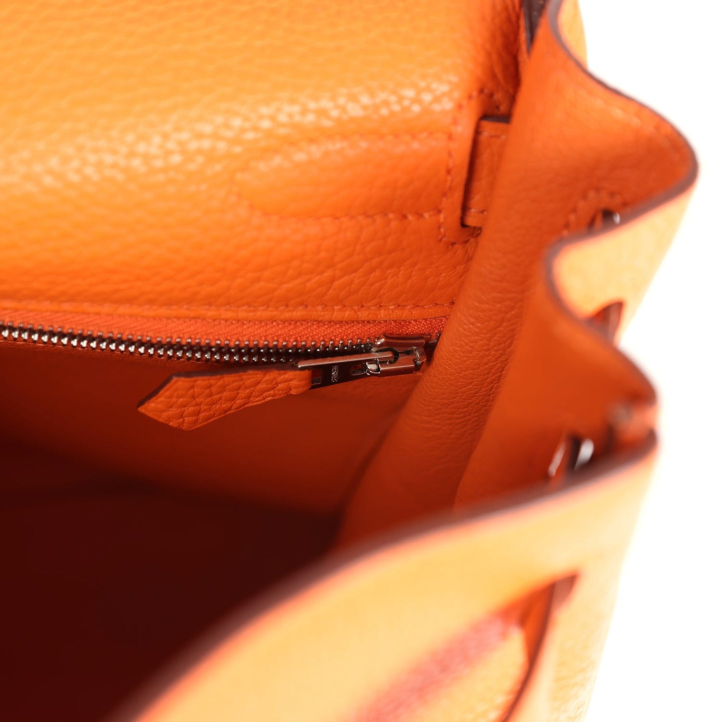Hermes Kelly Retourne 32 Orange Togo Palladium Hardware
