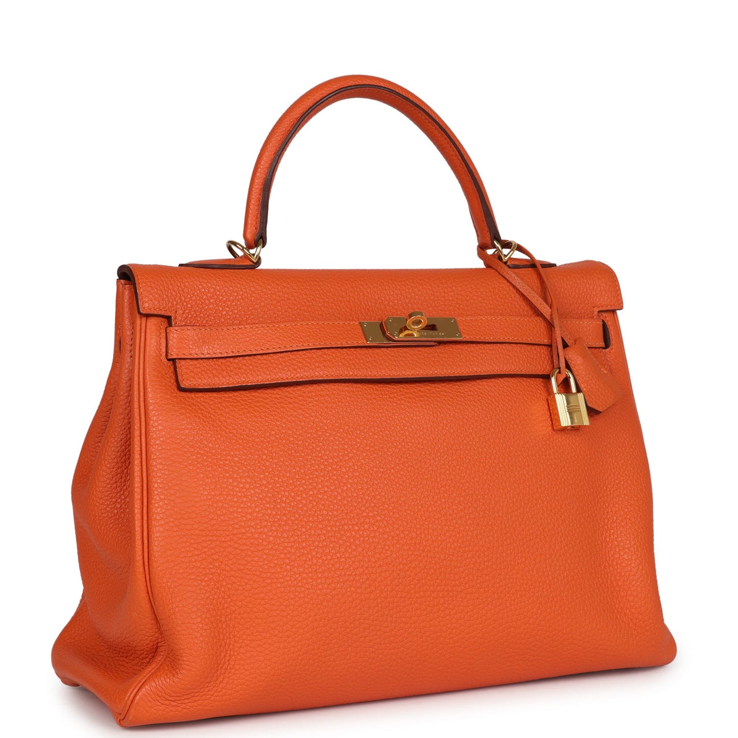 Hermes Kelly Retourne 35 Orange Togo Gold Hardware