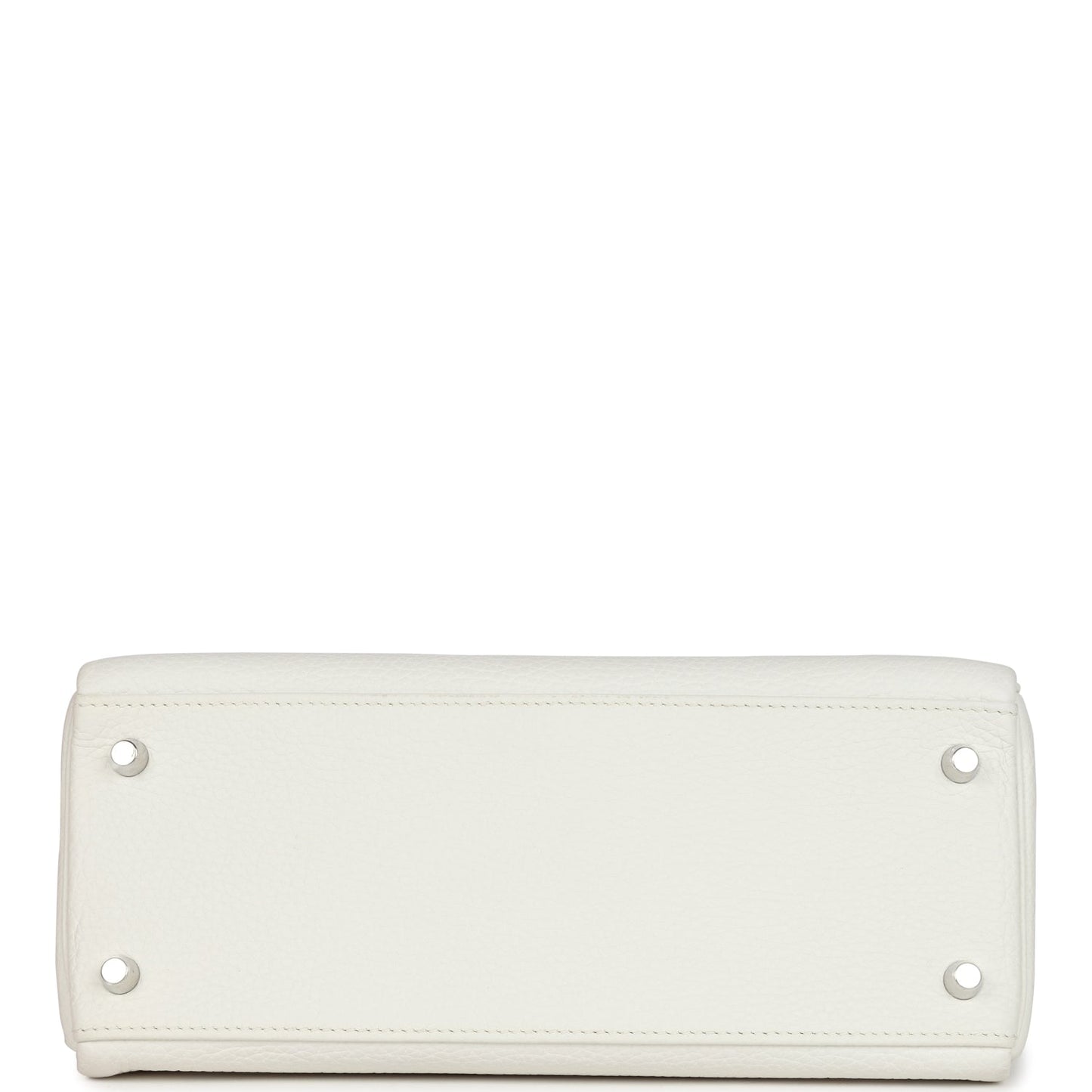 Hermes Kelly Retourne 28 White Clemence Palladium Hardware